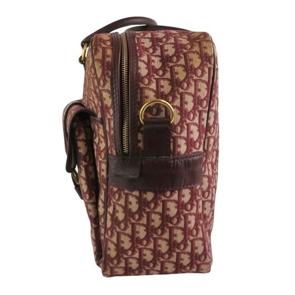 Christian Dior Boston Bag Leather Trotter Burgundy - Picture 5 of 16